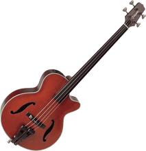 Charger l'image dans la galerie, TAKAMINE - DB10 Hole Bass, cutaway électro-acoustique, Fretless, Red Stain