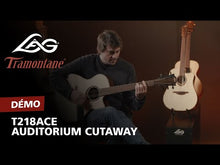 Charger et lire la vidéo dans la visionneuse de la Galerie, LAG T218ACE Auditorium Auditorium Pan-Coupé Guitare Folk Electro