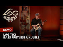 Charger et lire la vidéo dans la visionneuse de la Galerie, LAG Ukulele BASSE TKB150FCE Mini Basse Fretless Pan-Coupé Électro avec housse