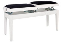 Charger l'image dans la galerie, BANQUETTE PIANO DELUXE DOUBLE BLANC MAT 130.220