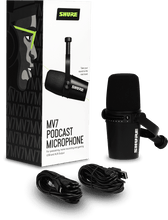 Charger l'image dans la galerie, SHURE MV7-K Bureau - Micro dynamique de podcast
