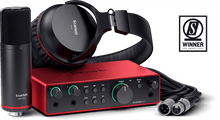 Charger l'image dans la galerie, Focusrite SCARLETT4-STUDIO Scarlett G4 - Scarlett 2I2 Studio 4th Gen - 2 in/2 out USB-C - micro, casque &amp; accessoires
