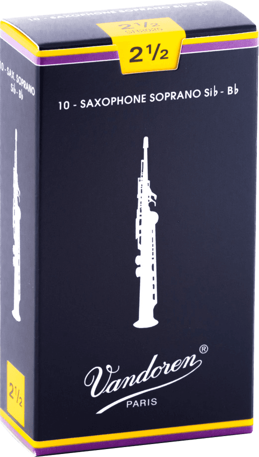 VANDOREN SR2025 boite de 10 anches Saxo Soprano Force 2,5