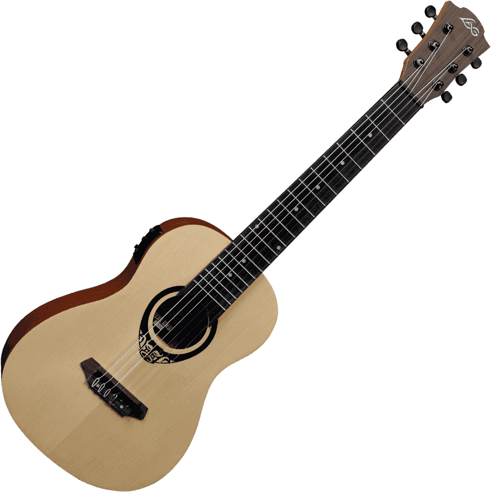 LAG TKT150E Tiki Mini Guitar acoustic electric