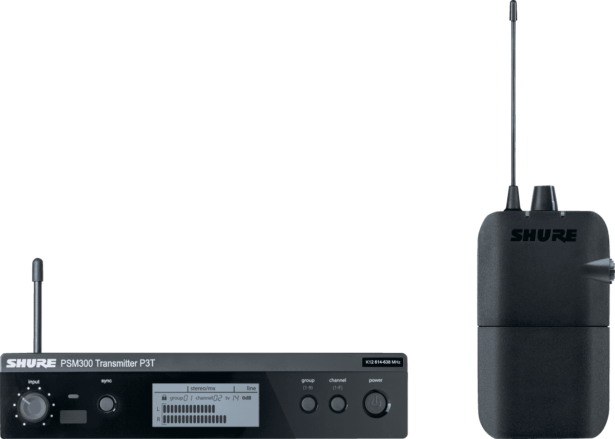 SHURE P3TER-L19 Système complet ear Bande L19 - 630 à 653 MHz