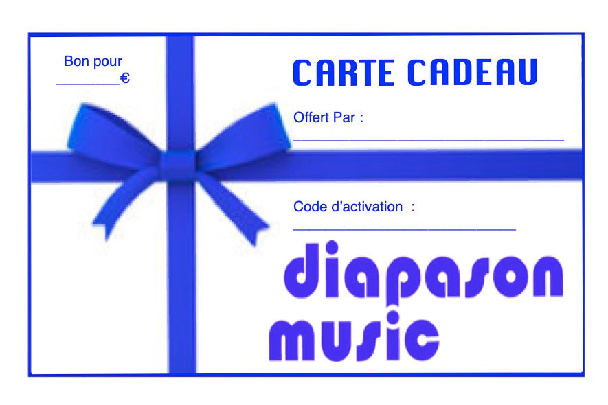 Chèque Carte Cadeau Diapason music